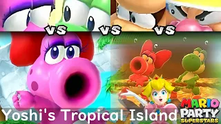 Mario Party Superstars Birdo vs Yoshi vs Donkey Kong vs Wario in Yoshi's Tropical Island (Master)
