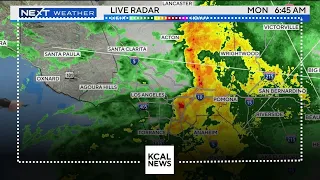 Heaviest rain coming down early Monday morning