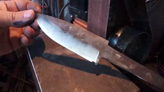 Первый клинок на новом гриндере/The first blade on the new grinder