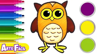 NOVO!! 🦉 COMO DESENHAR CORUJAS 🦉 Animals Drawing For Kids | Arte Facil