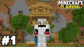 MINECRAFT PE Survival Series Ep 1 In Hindi 1.20 | Made Op Survival Base 🥰 #minecraft