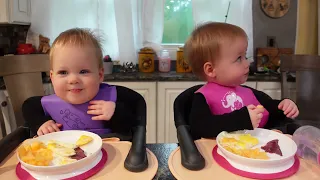 Twins try duck bacon