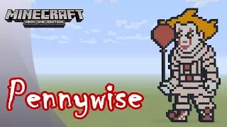 Minecraft: Pixel Art Tutorial and Showcase: Pennywise the Dancing Clown (IT)