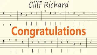 Congratulations / Cliff Richard / Guitar Solo Tab+BackingTrack