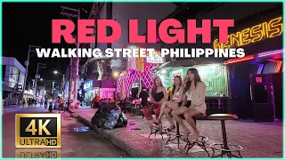 Night Life in WALKING STREET the RED LIGHT DISTRICT of Angeles City, Pampanga Philippines 4K 🇵🇭