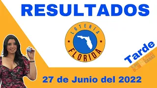 Lotería Florida Tarde Resultados de hoy 27 de Junio del 2022