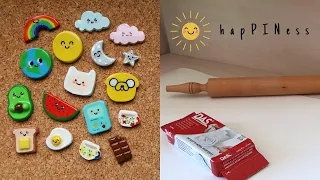 Nasıl Kil Broşlar Yapıyorum? | happinesspinshop | How I Make Clay Pins