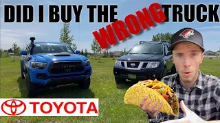 DID I BUY THE WRONG TRUCK?! Comparing Tacoma to Frontier
