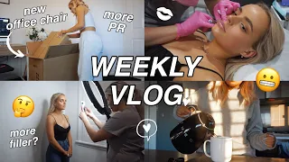 WEEKLY VLOG | LIP FILLER | NEW OFFICE CHAIR | PR PACKAGES | Conagh Kathleen