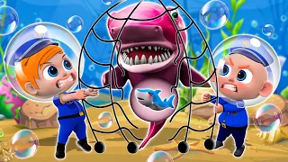 Baby Police Save Pregnant Mommy Shark - Baby Police Song - Funny Songs & Nursery Rhymes