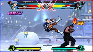 TNS UMvC3 #32 oAcentric (Chun-Li/Ryu/Akuma) vs Zenpool (Ryu/Deadpool/Akuma)