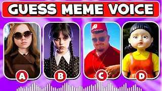 Guess Meme By The Voice| Netflix Wednesday, M3gan, Squid game, Skibidi Dom Dom