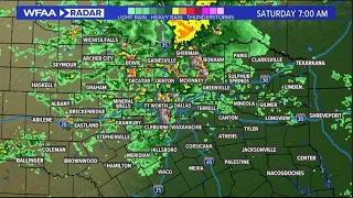 LIVE RADAR: Widespread showers and storms on Saturday in Dallas-Fort Worth