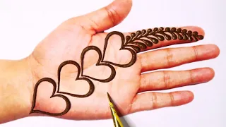 Beautiful Stylish Heart shape mehndi designs | Simple mehandi design |  mehndi design 2022 | मेंहदी