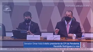 Omar Aziz é eleito presidente da CPI da Covid no Senado