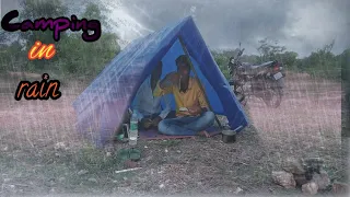 solo rain camping । rain camping in the forest ।। pappu 7777