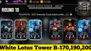 White Lotus Tower Boss Battle 200 & 170 , 190 Fight + Reward MK Mobile