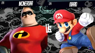 Mr Incredible Vs Mario - Super Smash Bros Mods