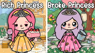 Rich Princess VS Broke Princess 👸🏼🏚️Toca Life World | Toca Life Story | Toca Boca