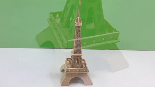 DIY Miniature Eiffel Tower ~ 3D Wooden Puzzle
