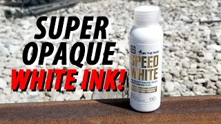 MOST CRAZY OPAQUE White Ink!!! OTR Speed White Correction Pen Fluid Review and Ink Mixing Tag Test!
