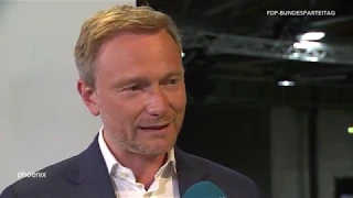 FDP-Parteitag: Interview mit Christian Lindner (Parteivorsitzender) am 26.04.19