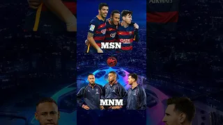 MSN (Messi, Neymar, Suarez) VS MNM (Messi, Neymar, Mbappe)😈💪🔥