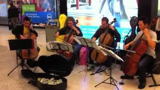 Celllo quartet at Montgomery Street BART