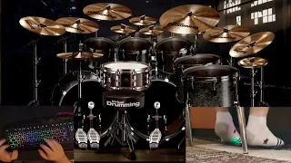 Rammstein - Du Riechst So Gut pc keyboard drum cover (virtual drumming) 2 cam #rammstein #drumcover