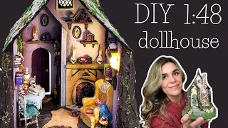 Start to Finish DIY miniature Witch's Dollhouse #halloween