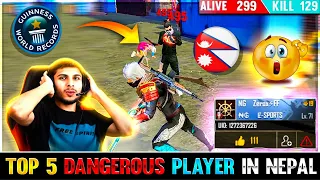 Top 5 Most Dangerous Player in NEPAL 🇳🇵- Raistar vs Zerox Ff