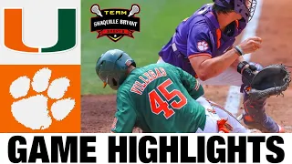 #3 Clemson vs Miami Highlights | 2024 ACC Baseball Championships | NCAA Baseball