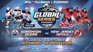 NHL 19 PS4. NHL GLOBAL SERIES SWEDEN 2018: Edmonton OILERS VS New Jersey DEVILS. 10.06.2018. (NBCSN)