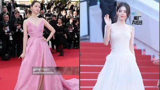 Han So Hee khoe visual trắng phát sáng,Yoona diện váy hồng gây tranh cãi tại thảm đỏ LHP Cannes 2024
