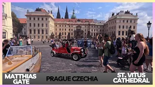 Prague Castle Tour, Czech Republic  4k walk| View of the city from The South  🇨🇿 with Gopro11