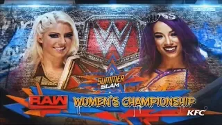 Alexa Bliss vs Sasha Banks Summerslam 2017 RAW Women’s Championship