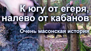 К югу от егеря, налево от кабанов. Очень масонская история