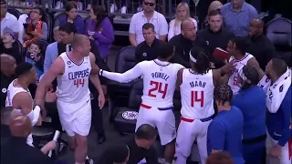 Mason Plumlee & Bones Hyland GET INTO IT on the Clippers bench! 😳 | NBA on ESPN