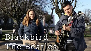 AMAZING STREET GUITARIST JOINS IN | The Beatles - Blackbird | Allie Sherlock cover