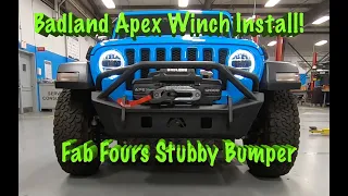 Installing the Harbor Freight Badland Apex 12,000 Winch on a Fab Fours Stubby Bumper 2021 Wrangler