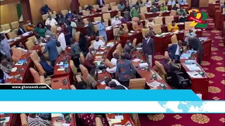 Watch Minority Chief Whip calm members as tensions rise in parliament