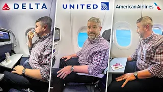 Is PREMIUM ECONOMY Worth It In The USA? (Delta vs American vs United)