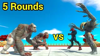 OLD NEW GORO VS SCOURGE KOZAROG 5 round no cut animal revolt battle simulator