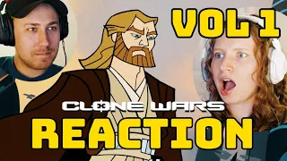 Married Couple REACTION to Star Wars Clone Wars 2003 2D Micro-Series Vol. 1 // First Time Watching!