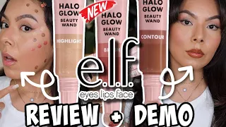 NEW ✨ ELF  $9 HALO GLOW BEAUTY WANDS|| REVIEW + DEMO