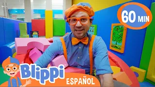 Blippi visita el Patio de Juegos Cubierto | Aprende con blippi | Videos educativos para niños