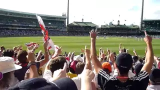 Barmy Army Sydney SCG Ashes 2010/11,Day4, Haddin & Mitchell Johnson Golden Duck consecutive balls!