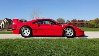 1990 Ferrari F40 F 40 Supercar in Red & Engine Start Up & Sound on My Car Story with Lou Costabile