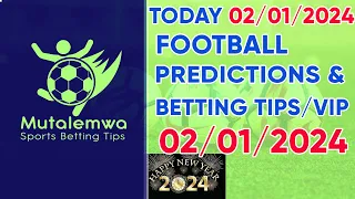 FOOTBALL PREDICTIONS TODAY 02/01/2024|PREMIER LEAGUE|BETTING TIPS SLIP, #betting@sports betting tips