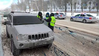 Погоня ДПС с мигалками / Мы прикинулись шлангами убрали камеру он попросил 1000 рублей